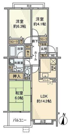 パーク・フォルム日吉の物件間取画像